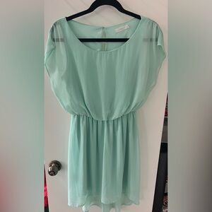 Lush Mint Green Chiffon Dress